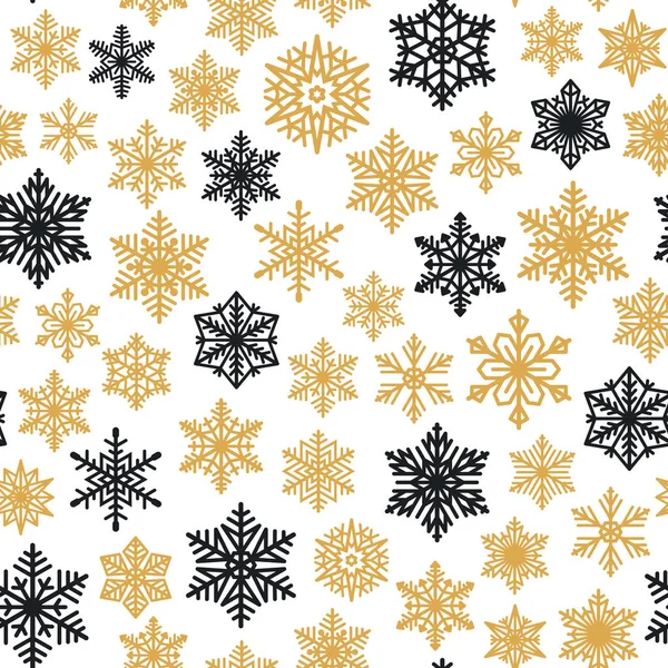 Copos de nieve sin costuras de fondo. Patrón para la Navidad y la decoración de invierno . — Vector de stock