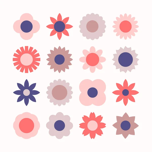 Flower icons collection. — Stock Vector