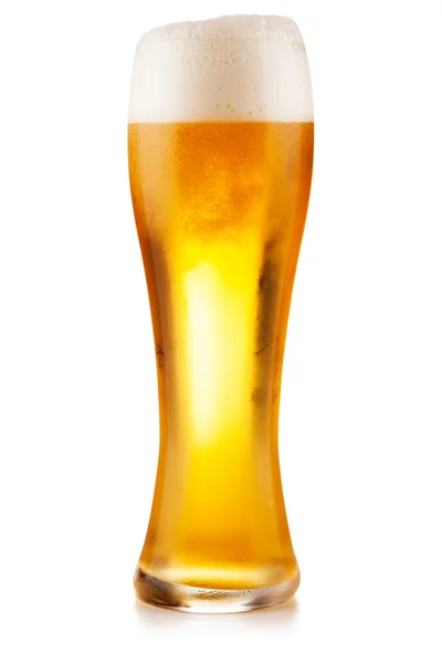 Beer glass on white background — Stock Photo, Image