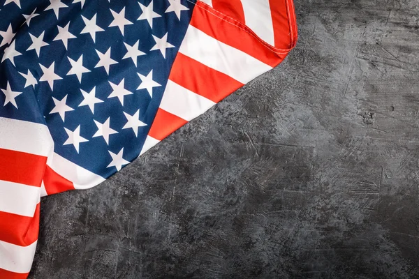 USA flagga på grå bakgrund — Stockfoto