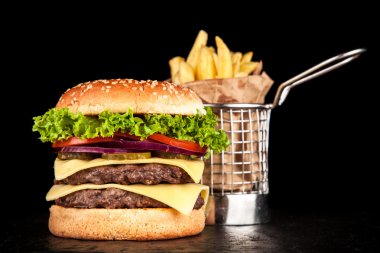 Lezzetli ızgara burger