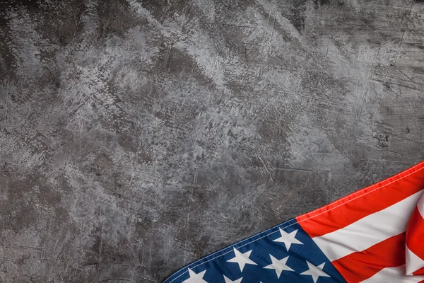 Bandera de EE.UU. sobre fondo gris —  Fotos de Stock