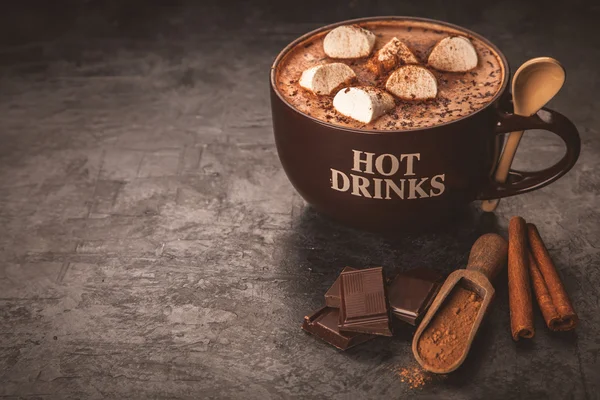 Bir fincan sıcak çikolata. — Stok fotoğraf