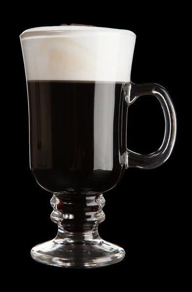 Glas van Ierse koffie — Stockfoto