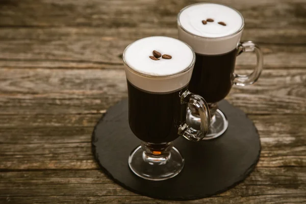 Glass of Irish coffee — Stock Photo, Image