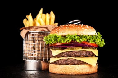Lezzetli ızgara burger