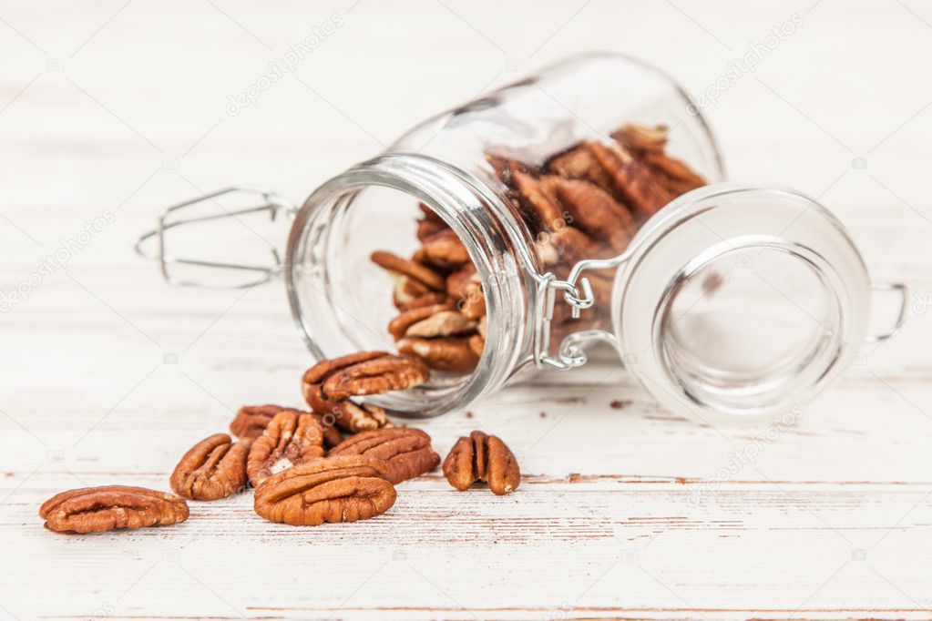 Pecan nuts closeup photo