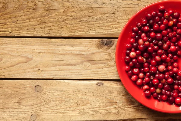 Cranberries on a plate — Stock Photo, Image