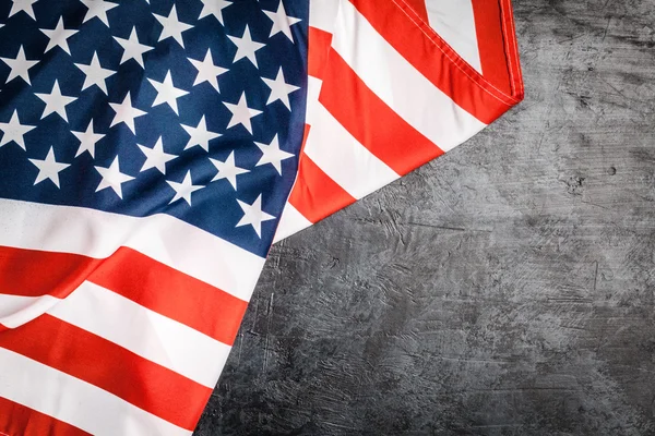 USA flag on grey background — Stock Photo, Image