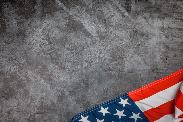 Bandera de EE.UU. sobre fondo gris —  Fotos de Stock