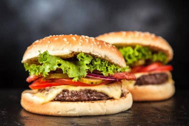 Lezzetli ızgara burger