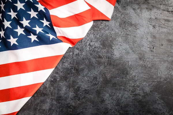 USA flag on grey background — Stock Photo, Image