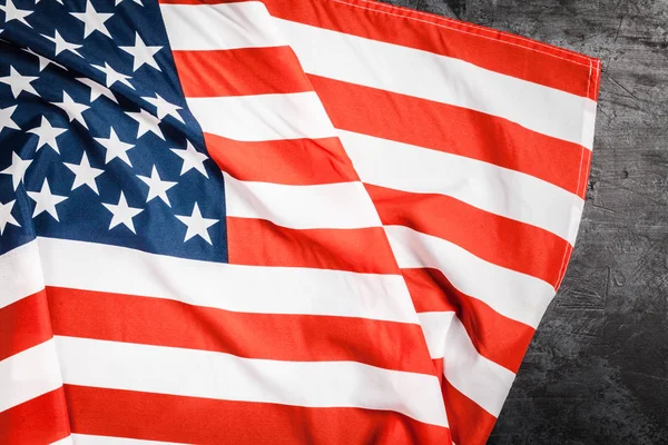 USA flag on grey background — Stock Photo, Image