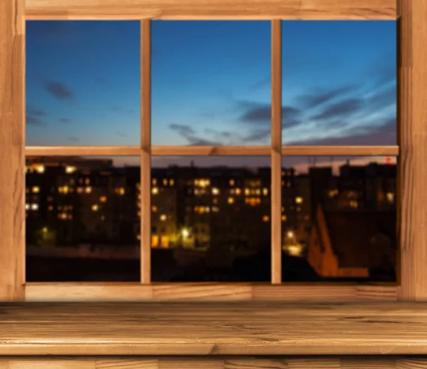 Fond de fenêtre en bois — Photo