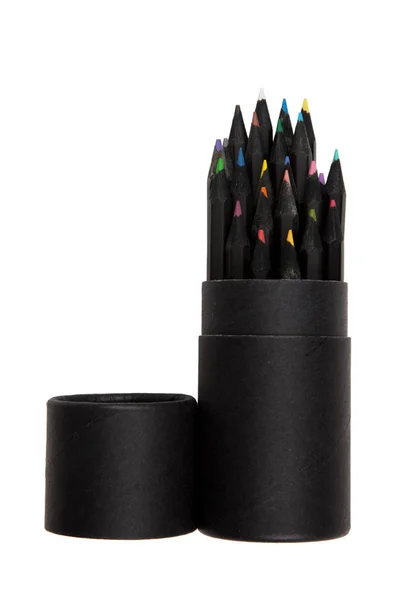 Box of pencils — Stock Photo, Image