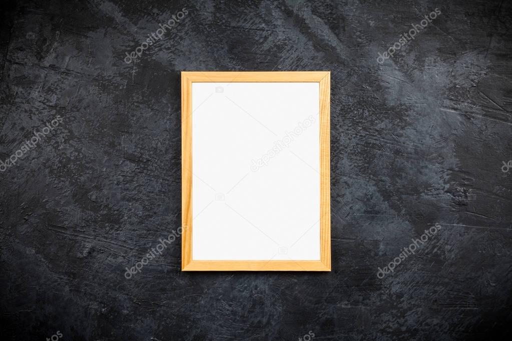 Picture frame on dark background