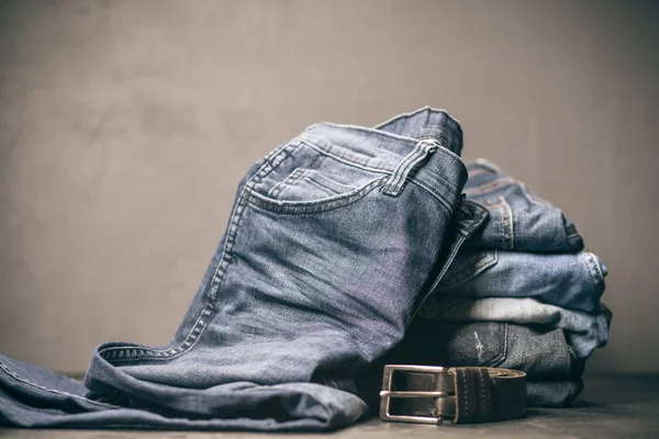 Pile of jeans — Stock Photo, Image