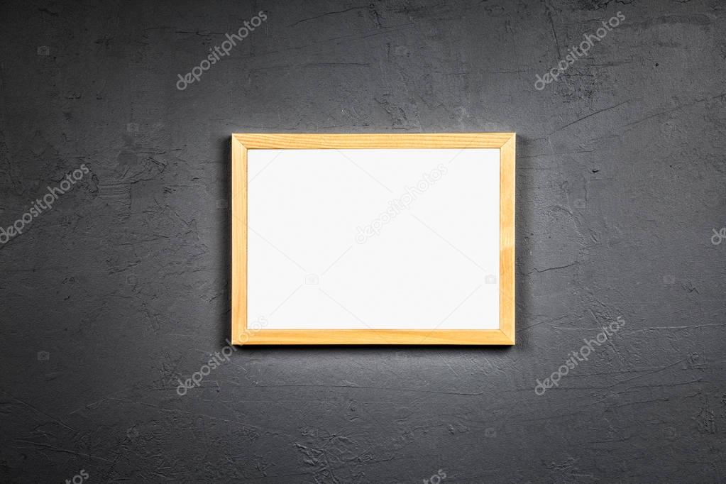 Picture frame on dark background