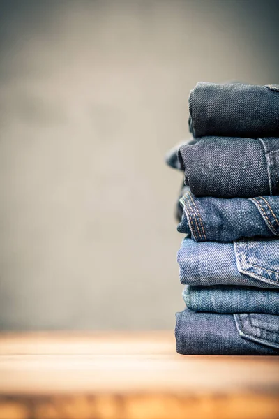 Pile of jeans — Stock Photo, Image