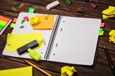 Açık Not Defteri ile ofis, banka donatımı