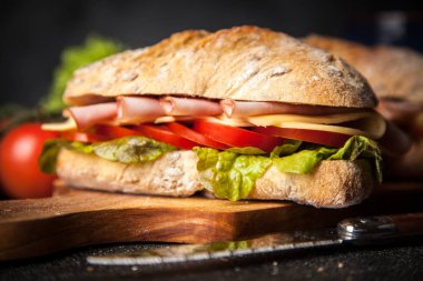 Lezzetli ciabatta sandviç