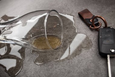 Sarhoş araba kullanma konsepti