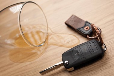 Sarhoş araba kullanma konsepti