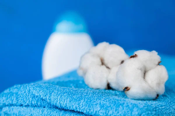 Soft blue towels — Stock Photo, Image