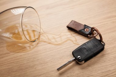 Sarhoş araba kullanma konsepti