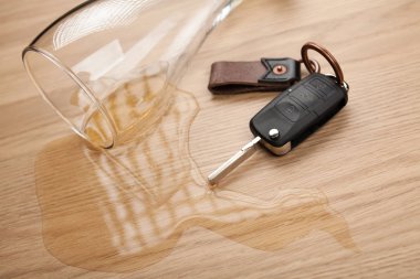 Sarhoş araba kullanma konsepti