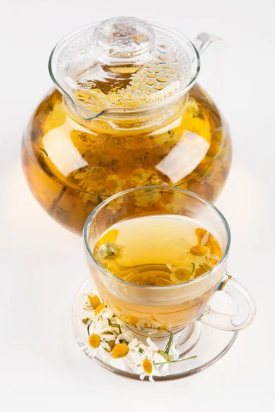 Cup of chamomile tea — Stok fotoğraf