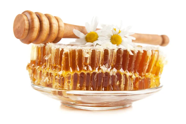 Beyaz üzerine bal peteği