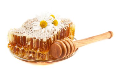 Beyaz üzerine bal peteği