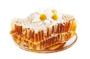 Beyaz üzerine bal peteği