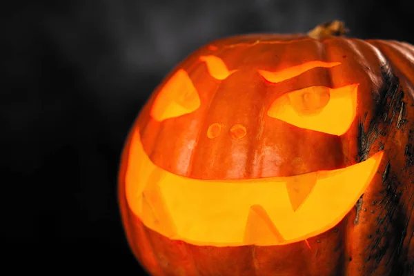 Three halloween Jack O Lantern pumpkins — Stock Photo, Image