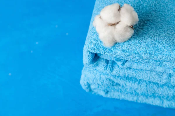 Zachte blauwe handdoeken — Stockfoto