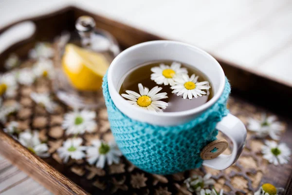 Tasse de thé à la camomille — Photo