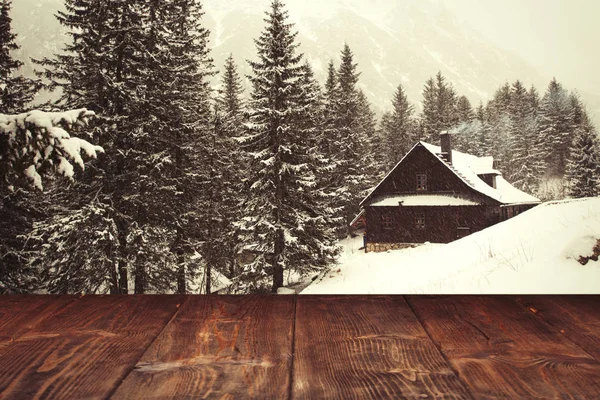 Πίνακας σε φόντο Χειμώνας στα βουνά — Φωτογραφία Αρχείου