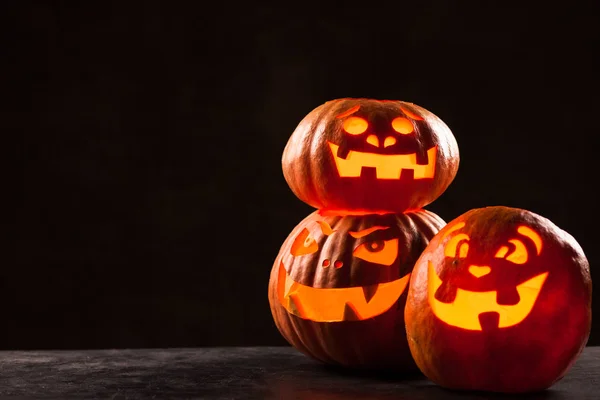 Halloween Jack O calabazas de la linterna — Foto de Stock