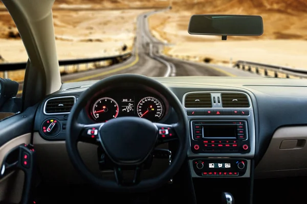 Car interior front dashboard — Stock Photo, Image