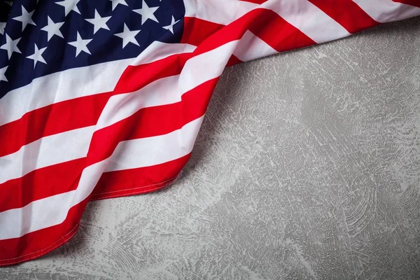 USA flag on grey background — Stock Photo, Image