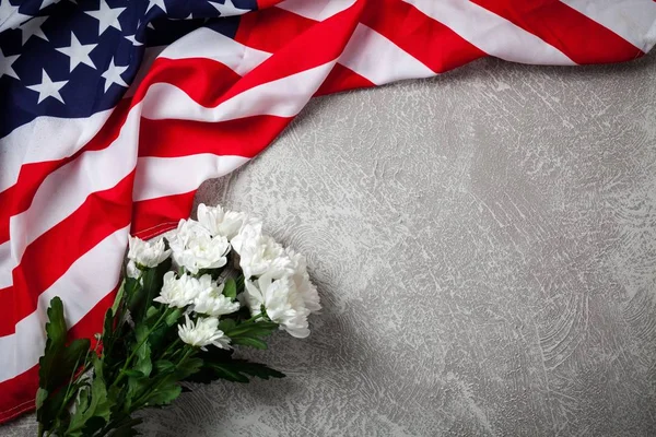 USA flag on grey background — Stock Photo, Image