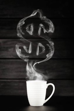 Beyaz kahve kupası.