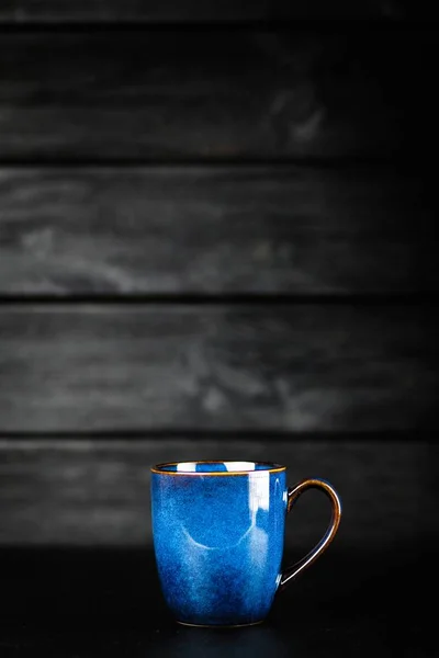 Blauer Kaffeebecher — Stockfoto