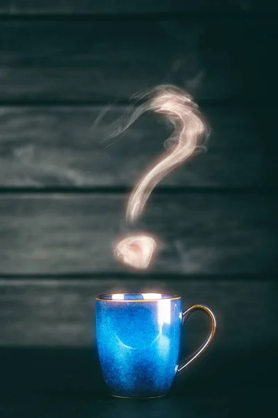 Blauer Kaffeebecher — Stockfoto