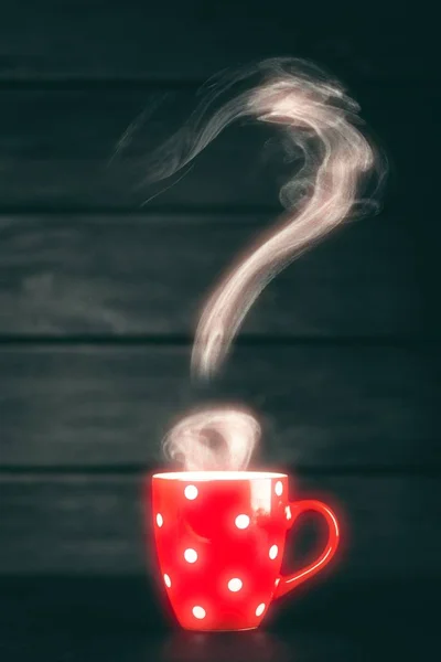 Rote Kaffeetasse — Stockfoto