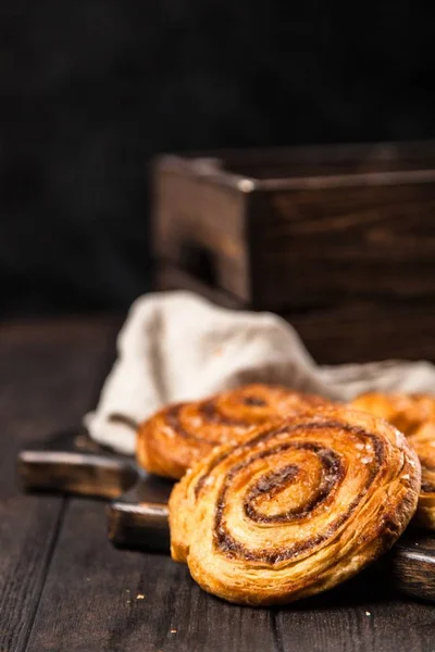 Traditionele kaneel broodjes — Stockfoto