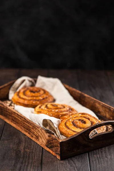 Traditionele kaneel broodjes — Stockfoto