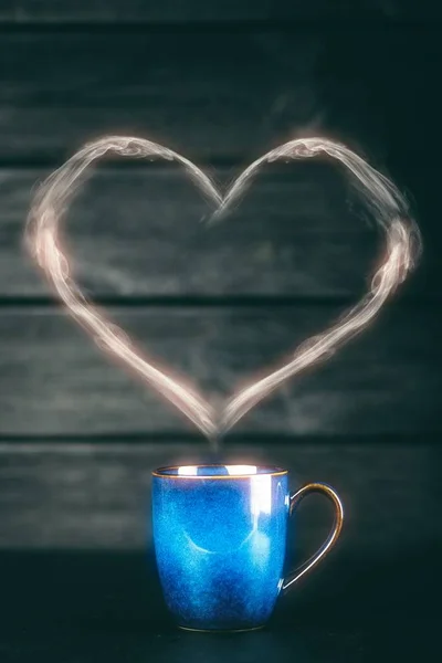 Blue coffee mug — Stockfoto