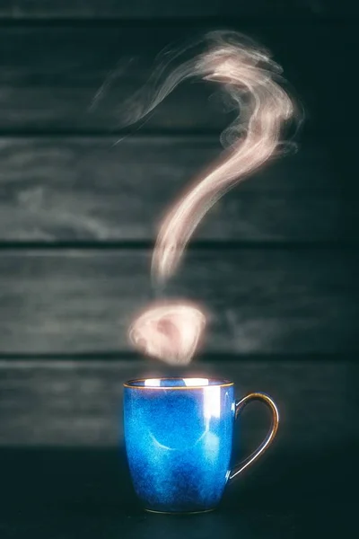 Blue coffee mug — Stockfoto